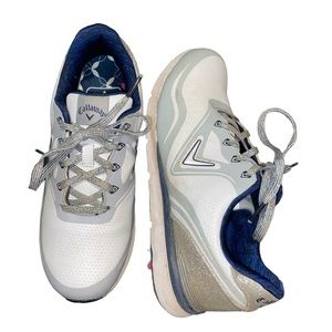 Callaway Womens Sz 7.5 Solaire Golf Shoes, Gray Silver Glitter (Cgw100wn)